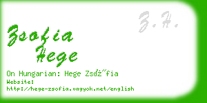 zsofia hege business card